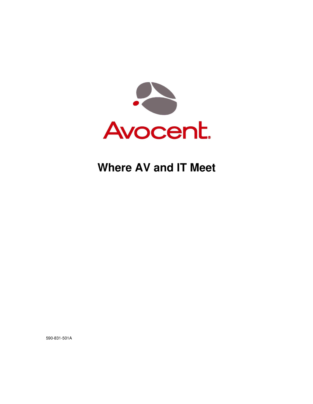 Avocent DA1200D manual Where AV and IT Meet 