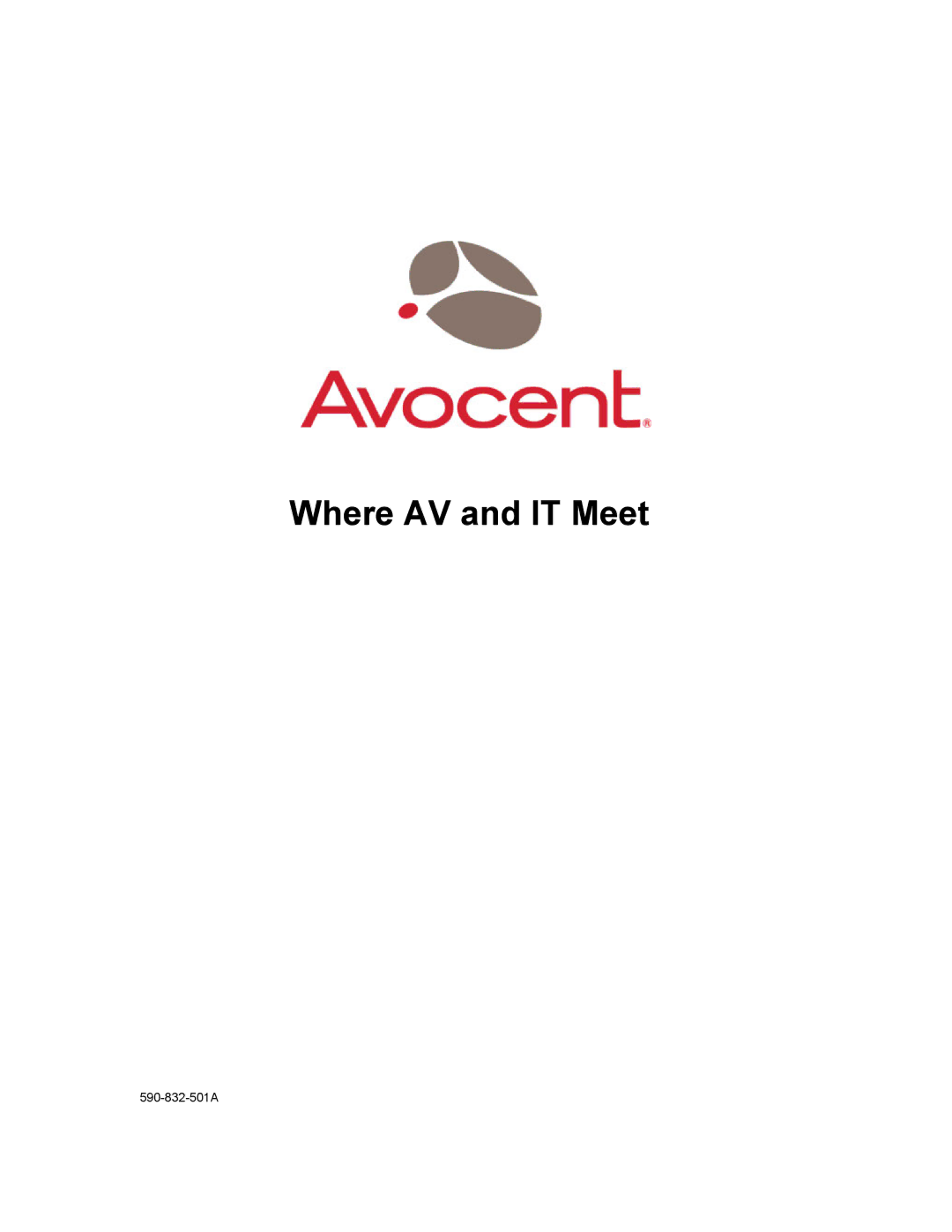 Avocent DA1200P manual Where AV and IT Meet 