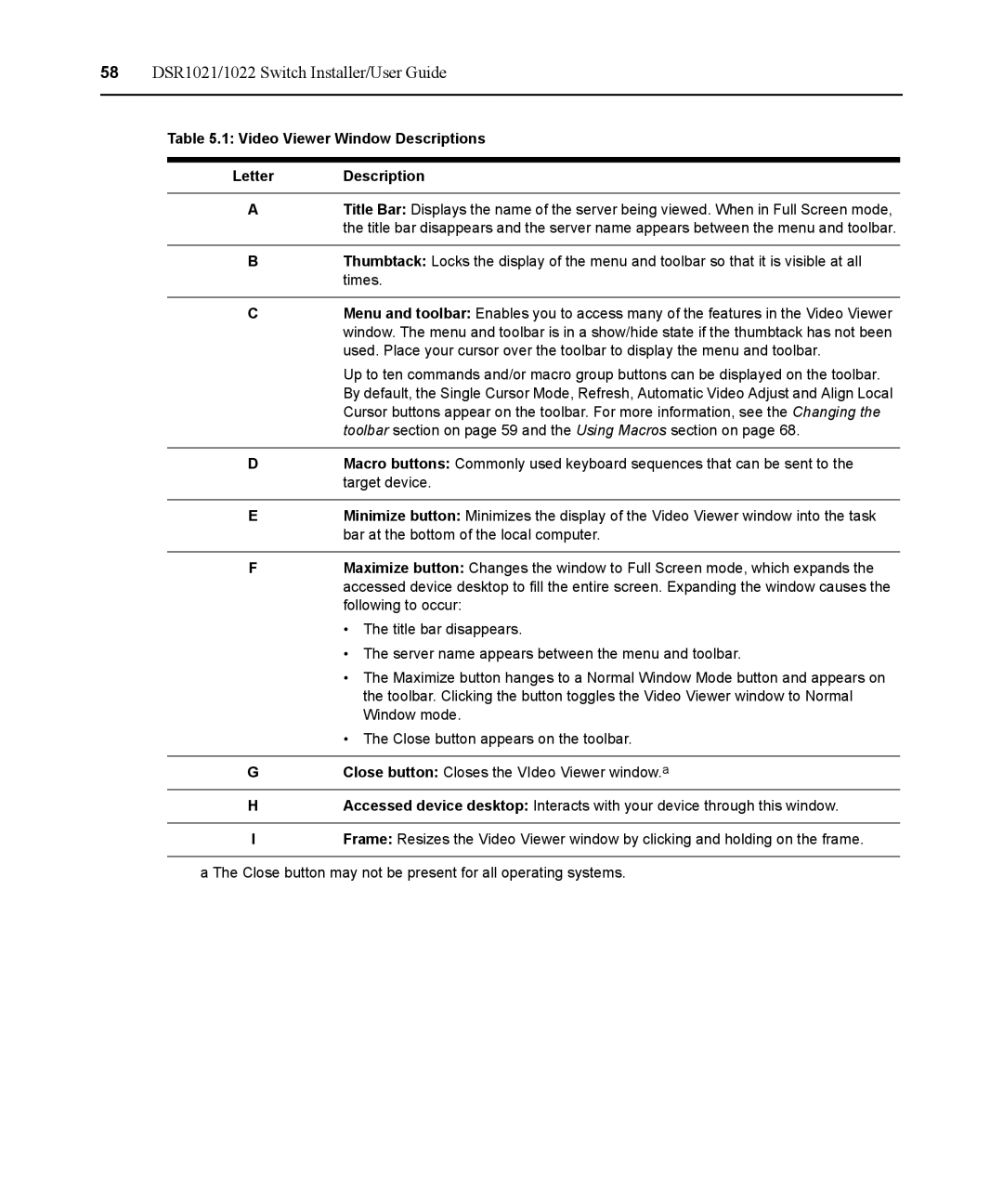 Avocent manual 58 DSR1021/1022 Switch Installer/User Guide 