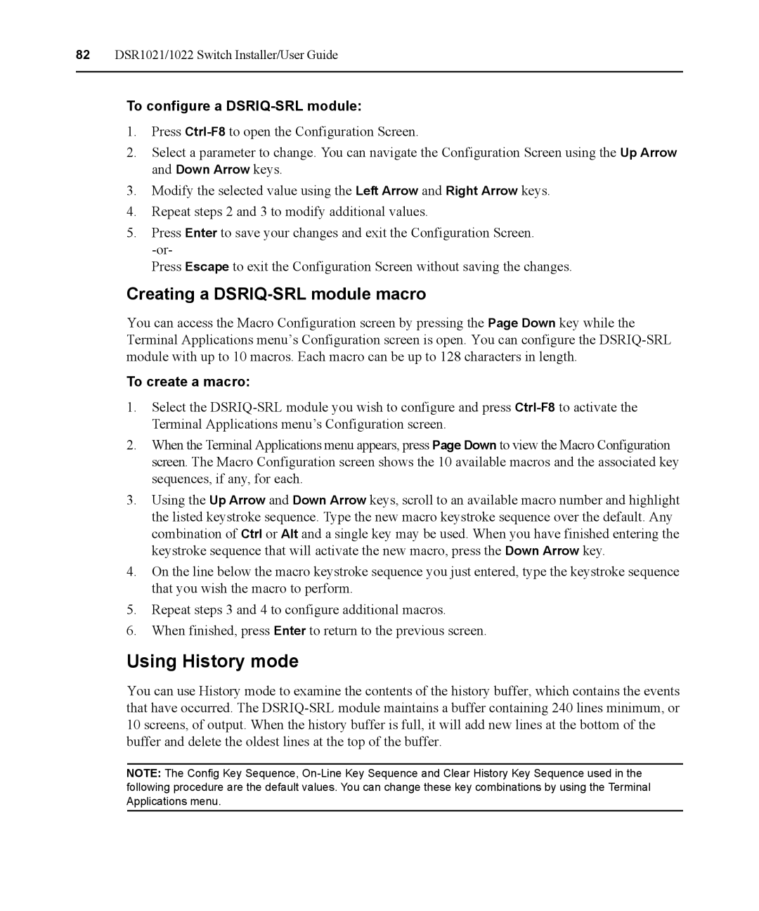 Avocent DSR1021 manual Creating a DSRIQ-SRL module macro, To configure a DSRIQ-SRL module, To create a macro 