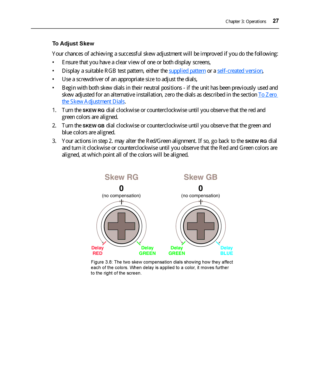 Avocent EMS1000P manual To Adjust Skew 