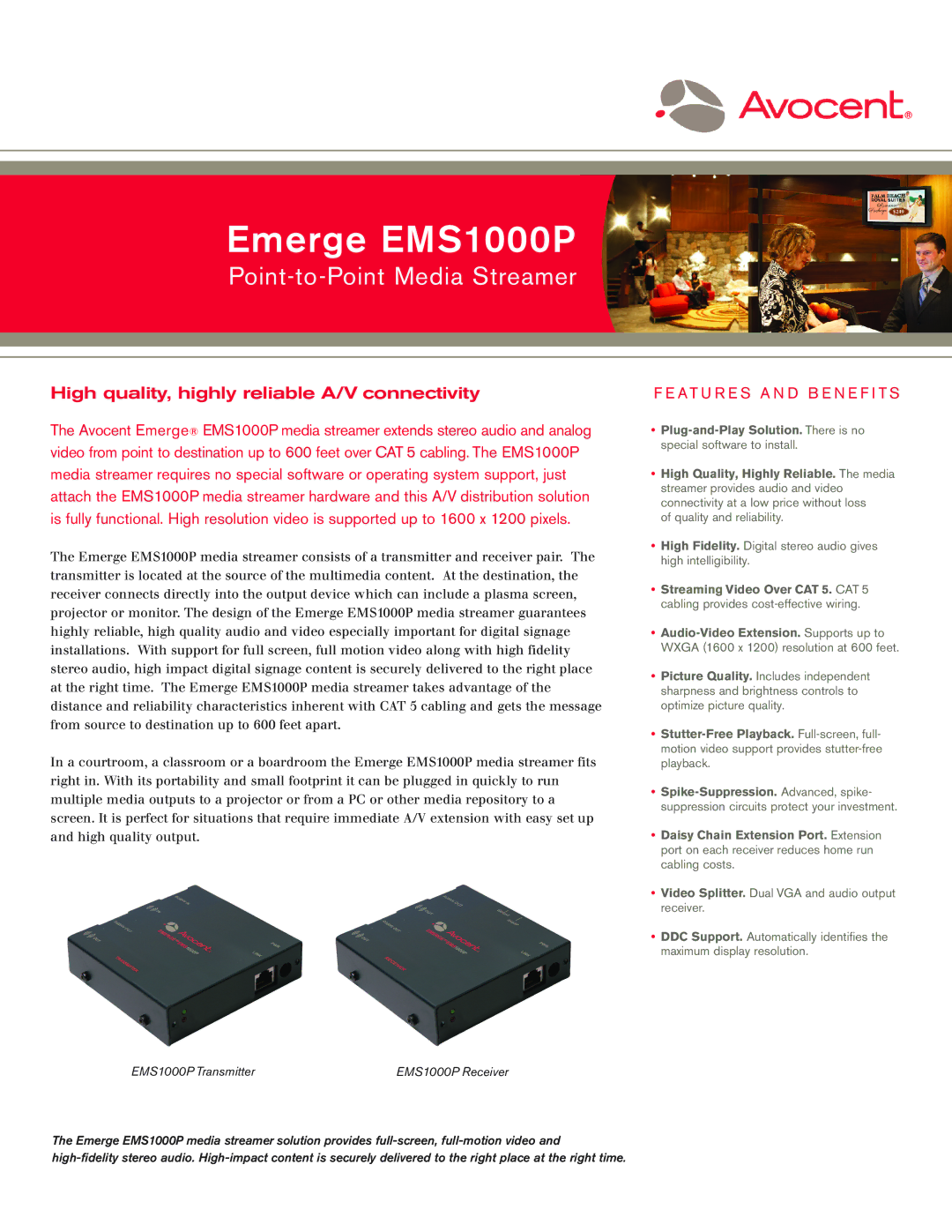 Avocent manual Emerge EMS1000P 