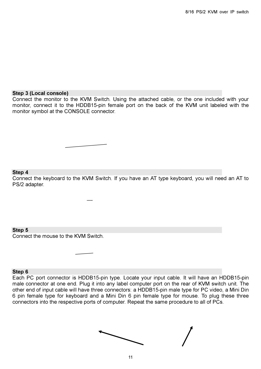 Avocent KVM over IP switch user manual Local console 