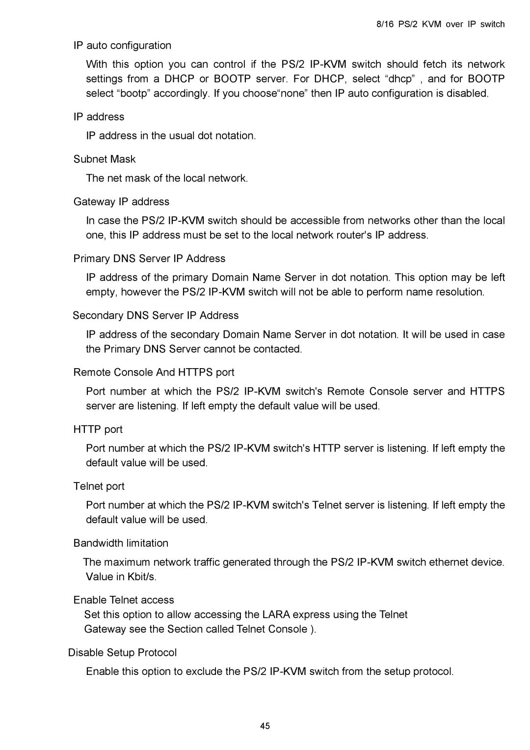 Avocent user manual 16 PS/2 KVM over IP switch 