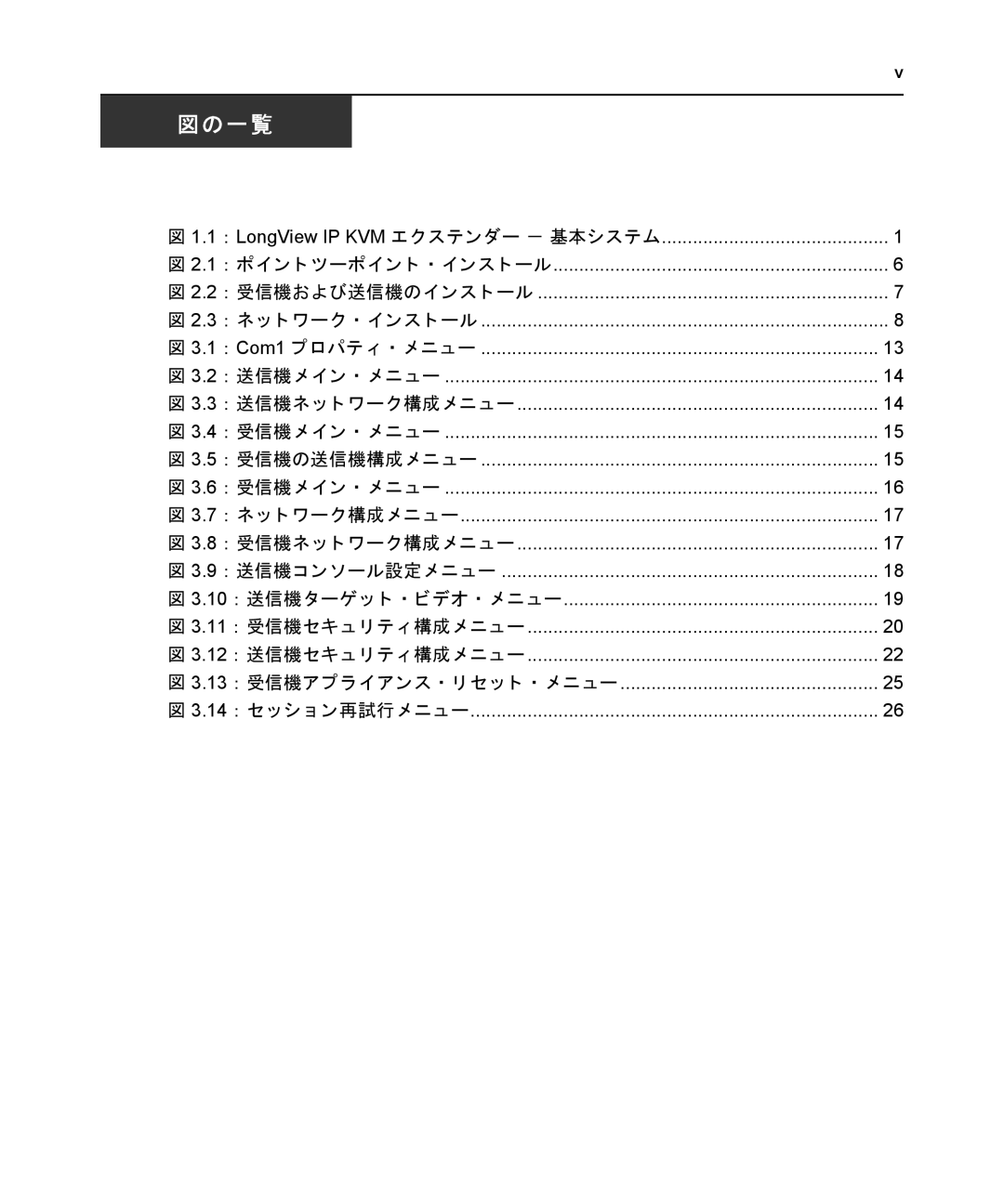 Avocent LongView IP manual 図の一覧 