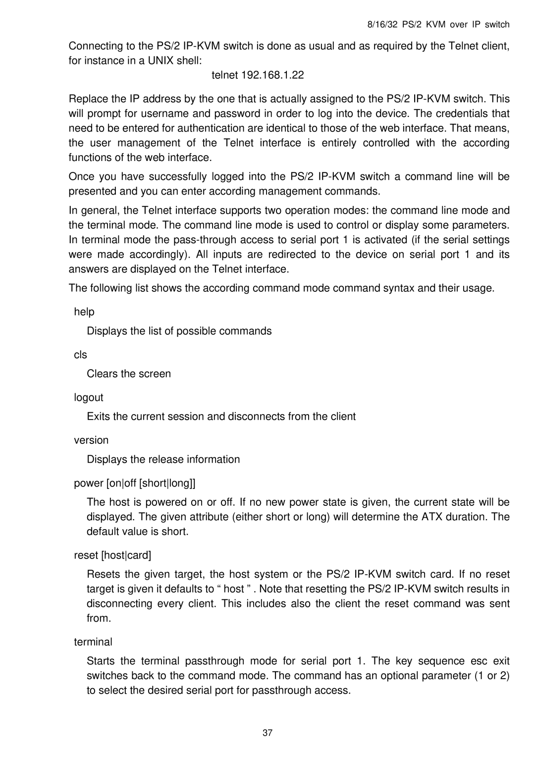 Avocent PS/2 IP user manual 16/32 PS/2 KVM over IP switch 