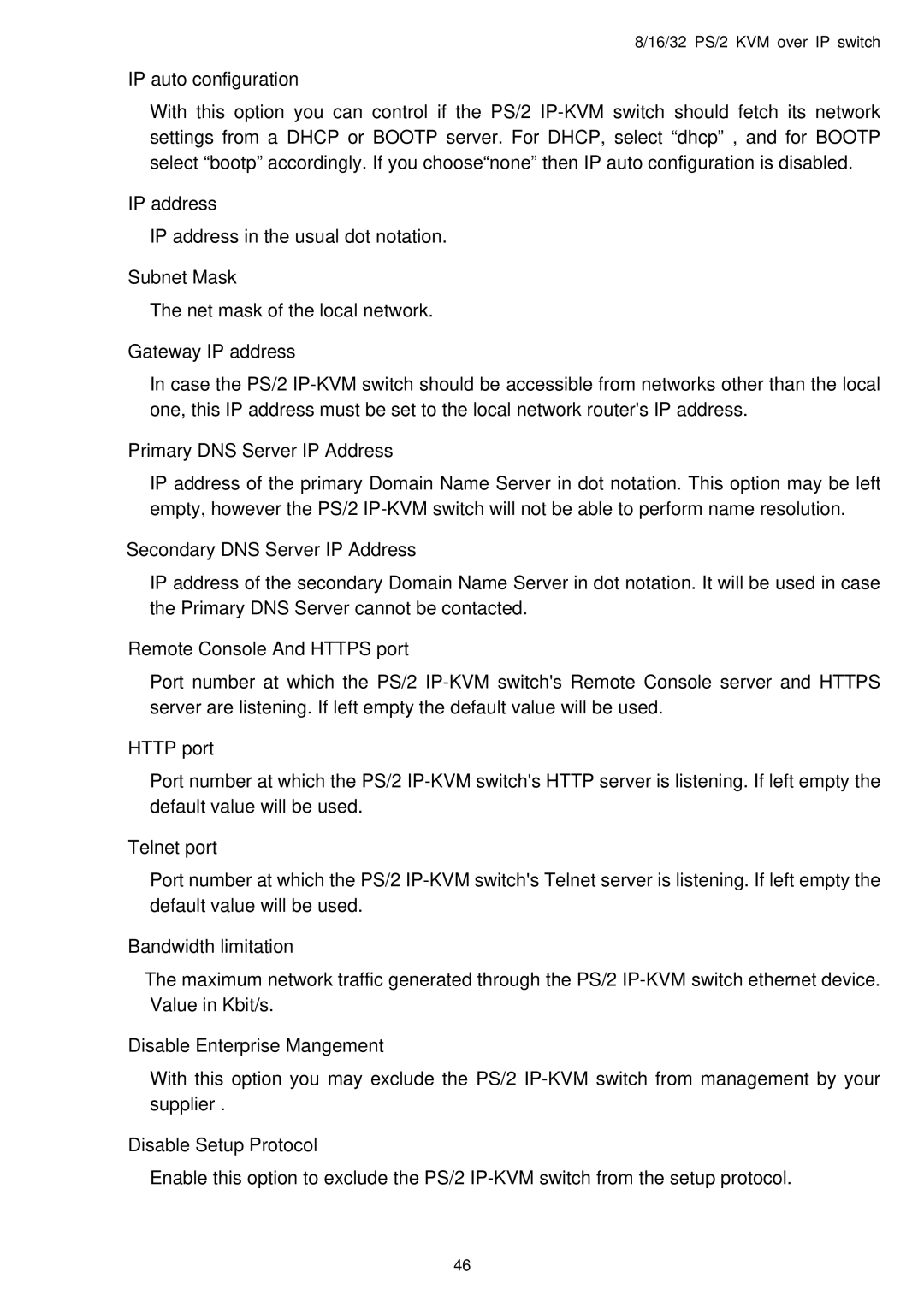 Avocent PS/2 IP user manual 16/32 PS/2 KVM over IP switch 