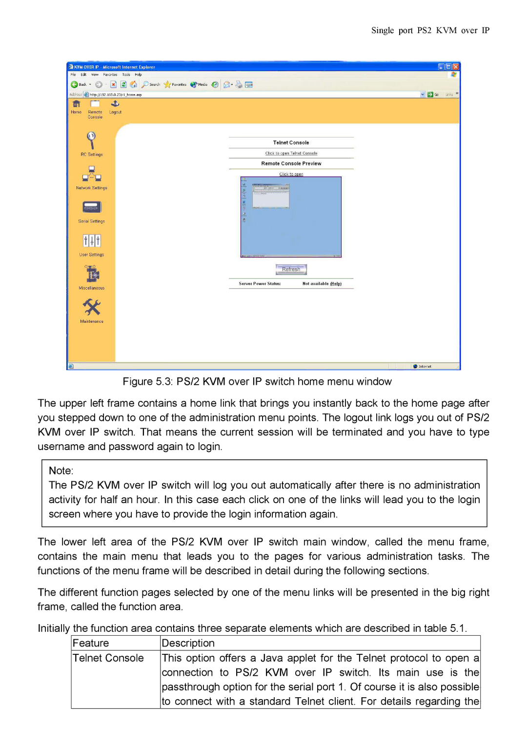 Avocent PS/2 KVM manual Single port PS2 KVM over IP 