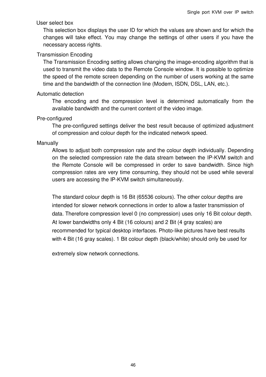 Avocent Single port KVM over IP switch user manual 