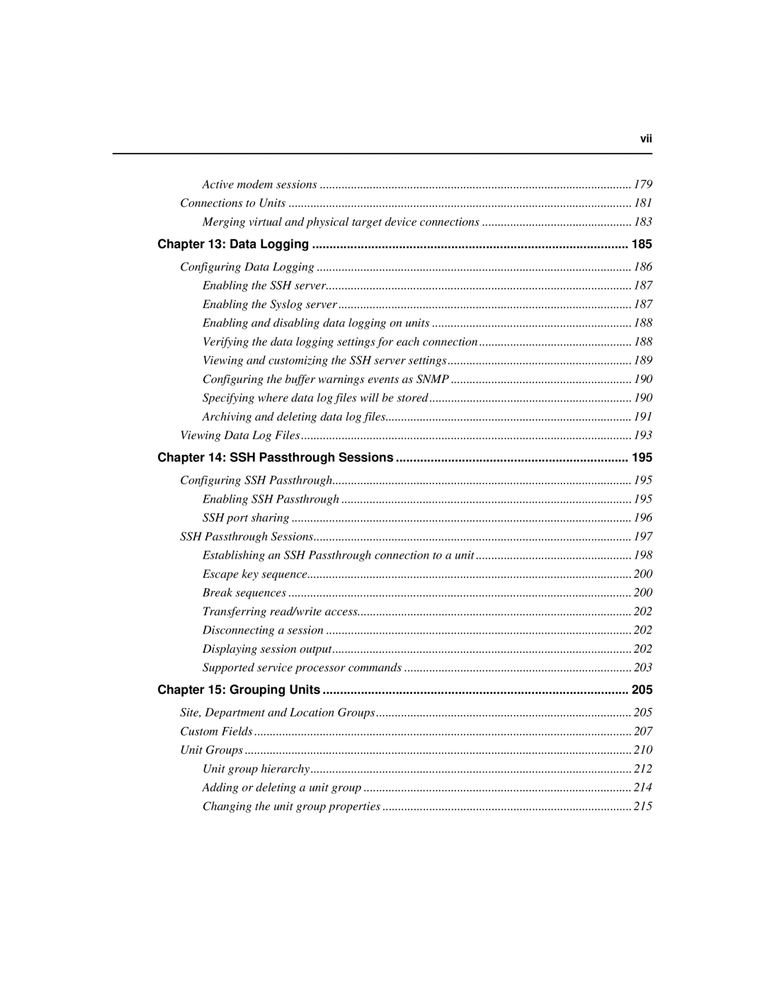 Avocent SPC420 manual 185 