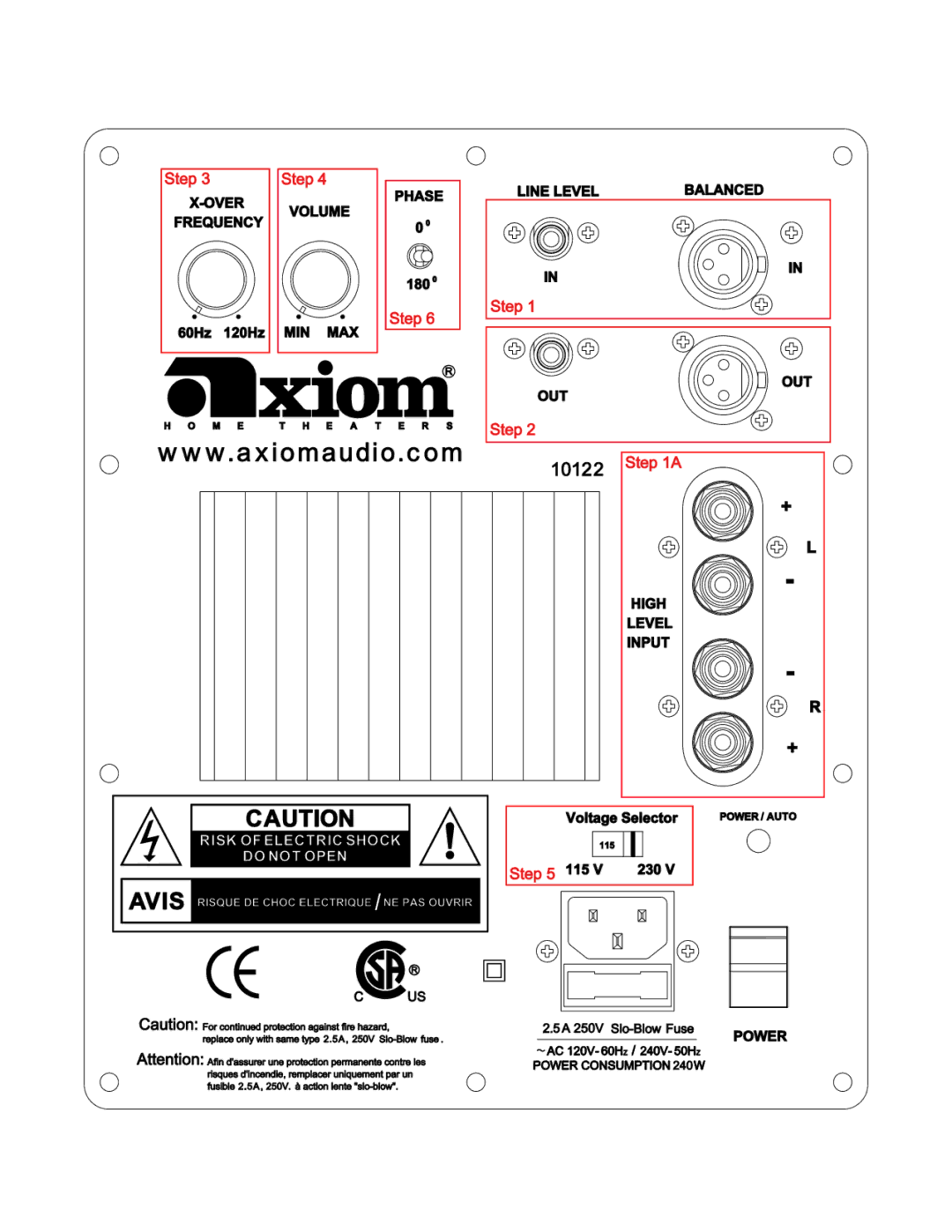 Axiom Audio EP175, EP125 setup guide 