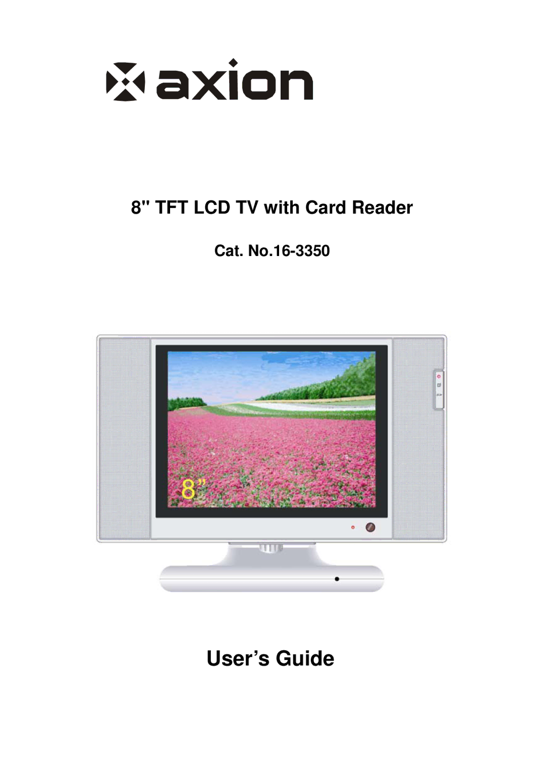 Axion manual TFT LCD TV with Card Reader, Cat. No.16-3350 