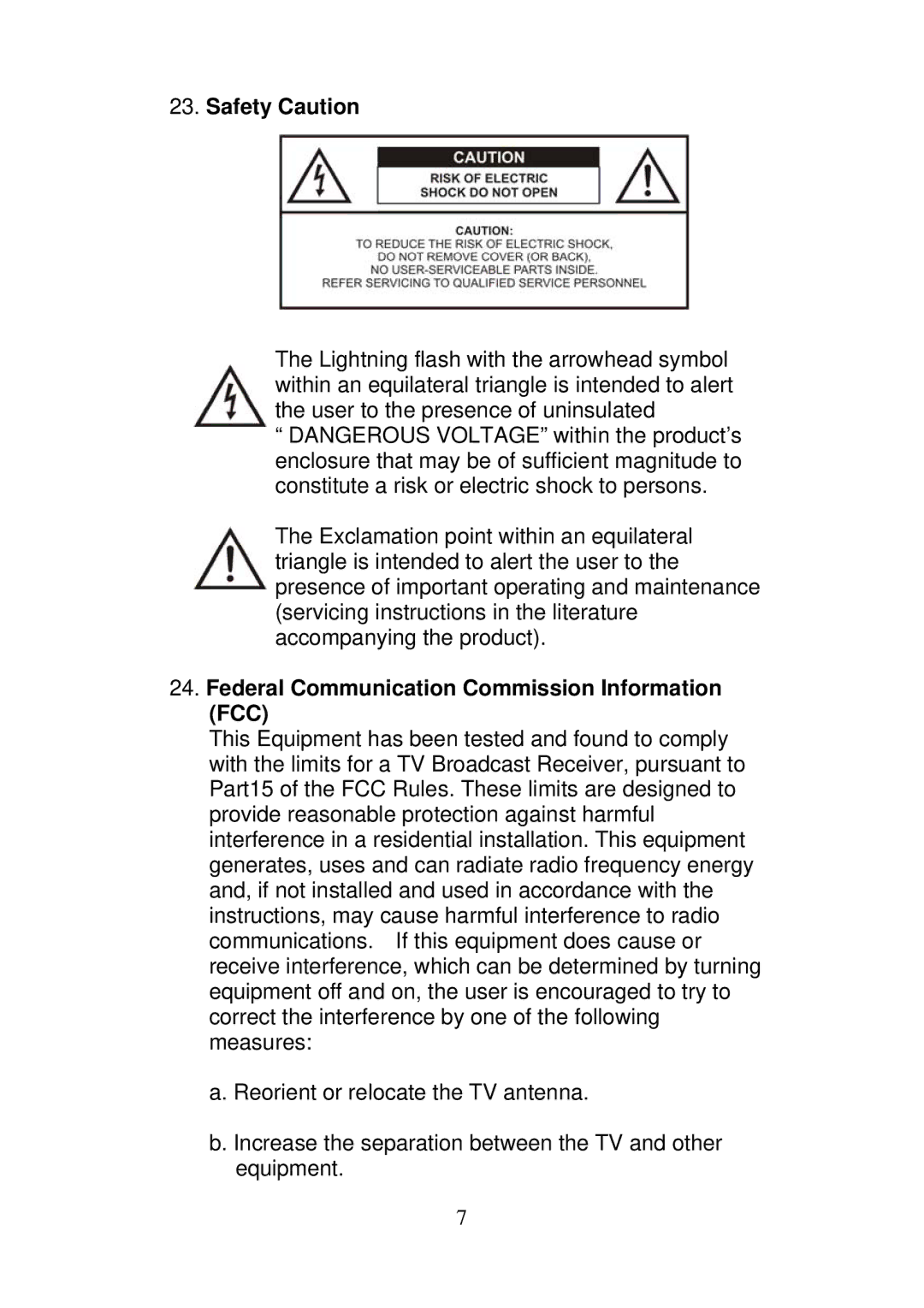 Axion 16-3350 manual Safety Caution, Federal Communication Commission Information FCC 