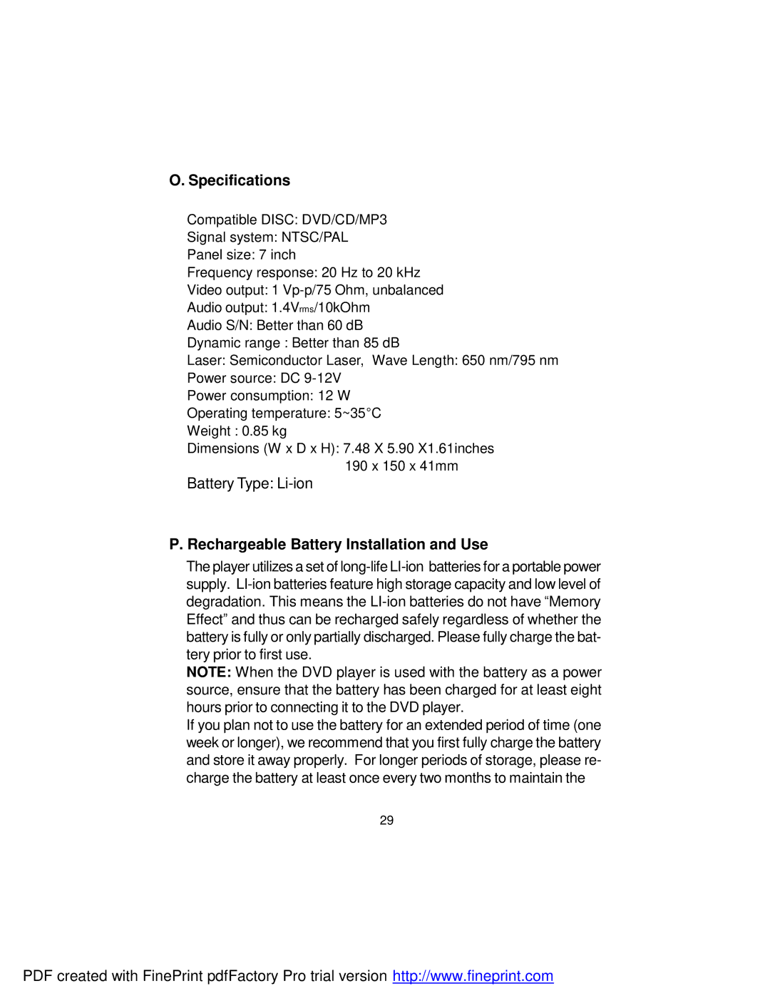 Axion 16-3903 owner manual Specifications 