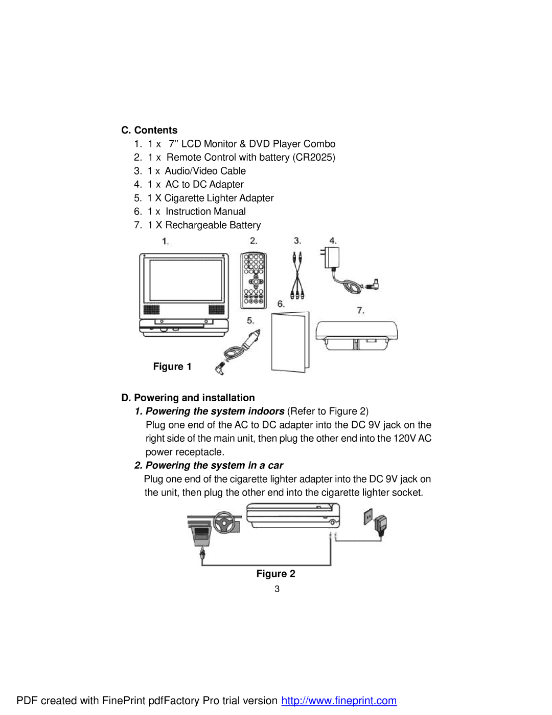 Axion 16-3903 owner manual Contents, Powering and installation 