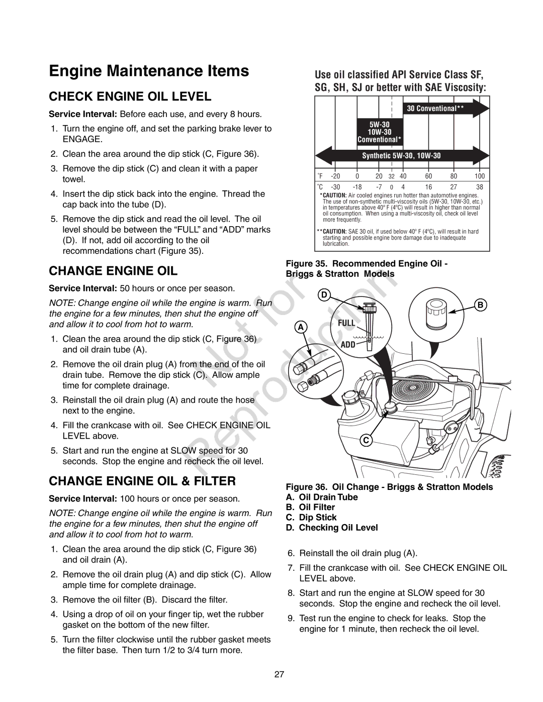 Axion ZT18533, CZT2142 manual Change Engine OIL & Filter 