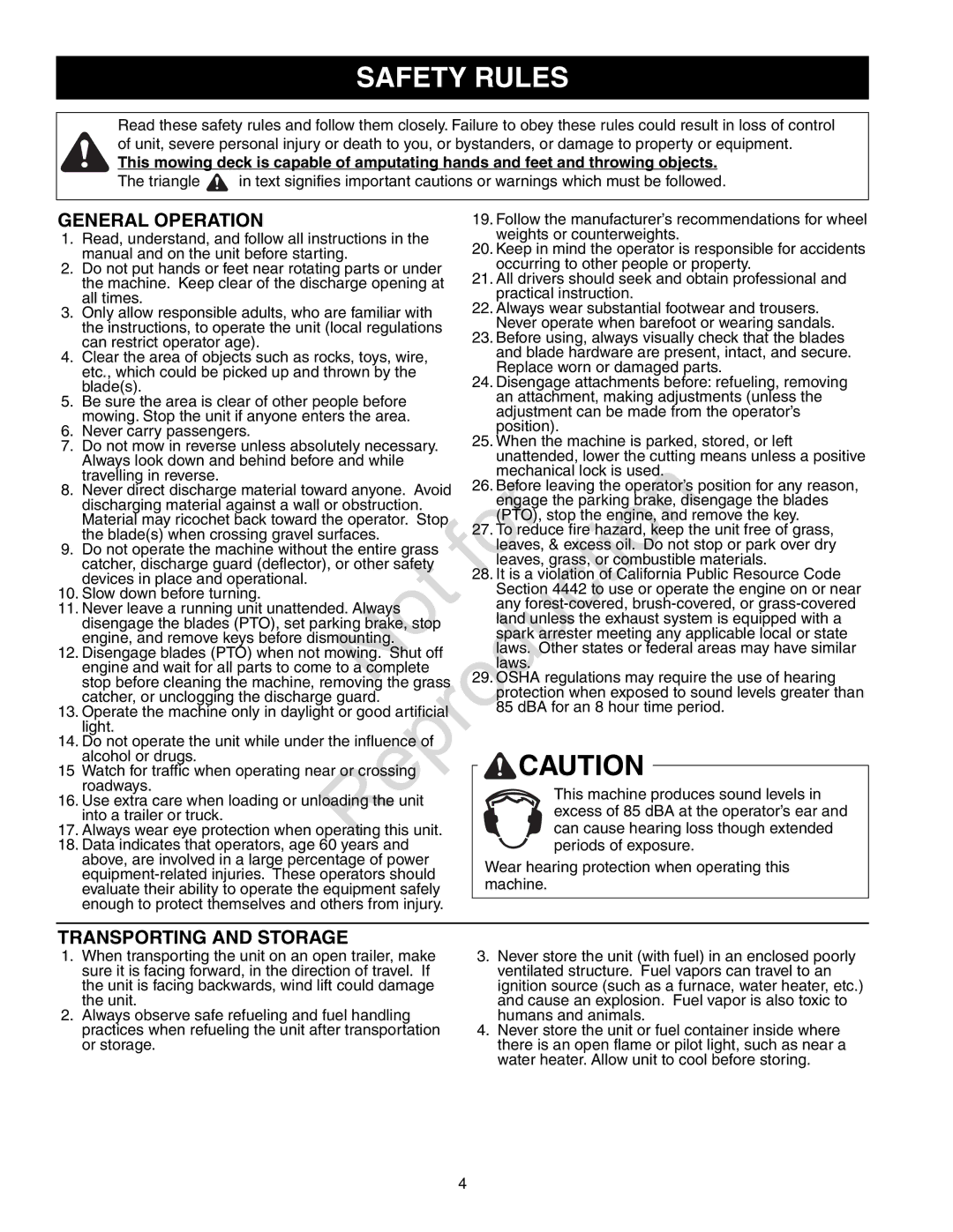 Axion CZT2142, ZT18533 manual Safety Rules, General Operation 