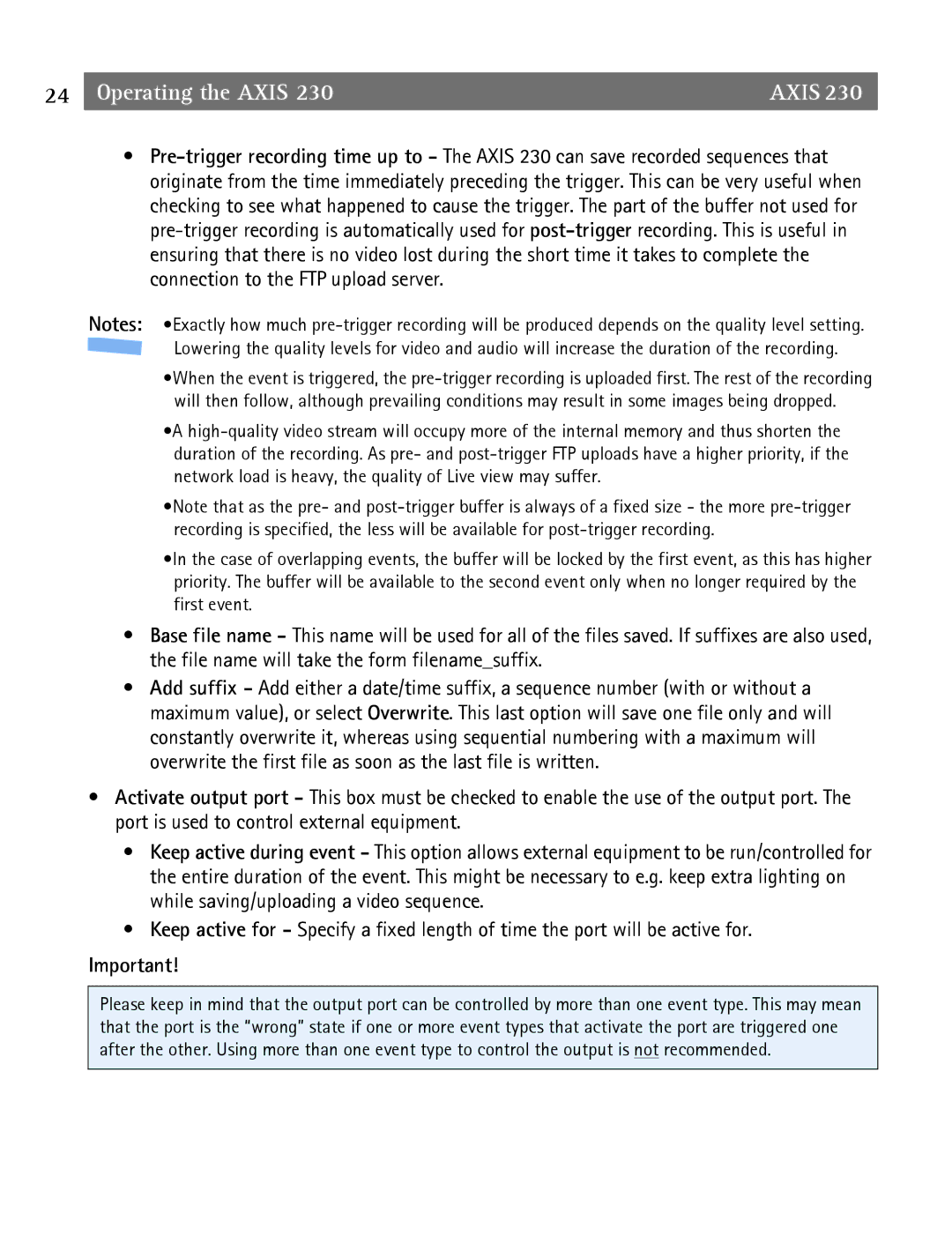 Axis Communications 2 user manual Operating the Axis 