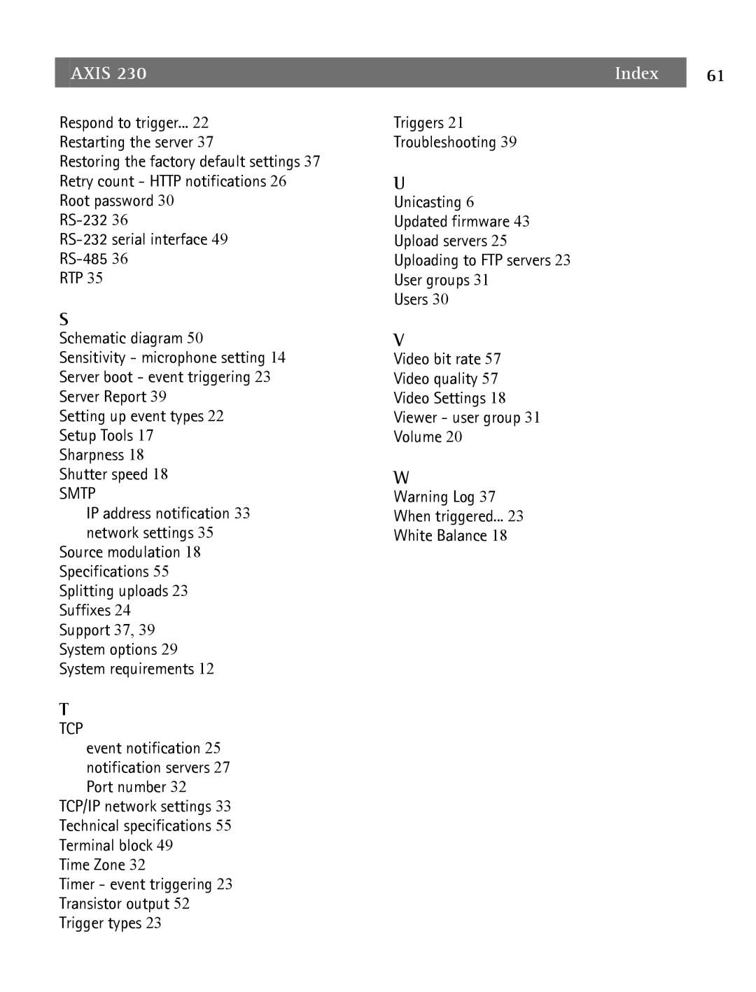 Axis Communications 2 user manual Smtp 