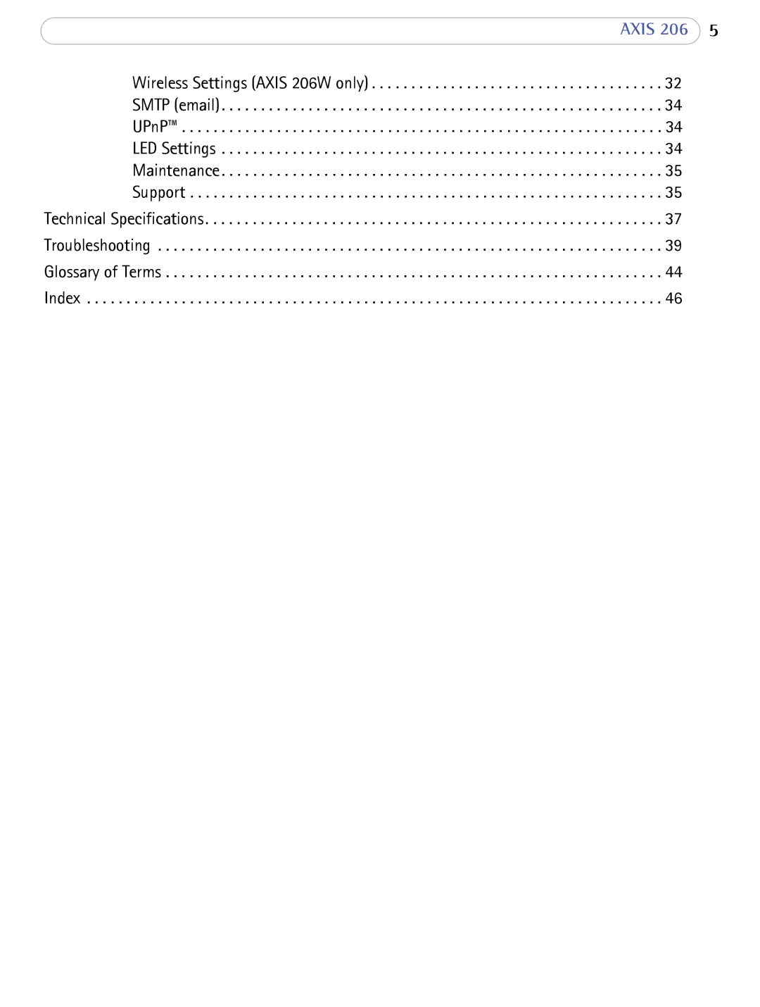 Axis Communications user manual Axis 206 