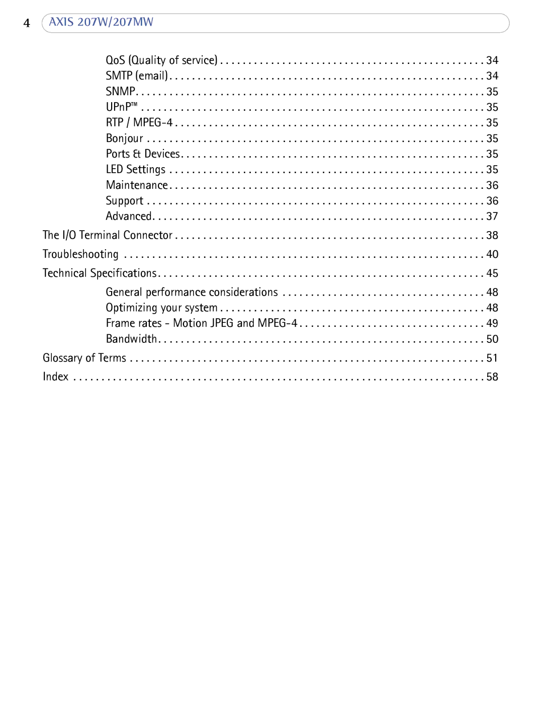 Axis Communications user manual Axis 207W/207MW 