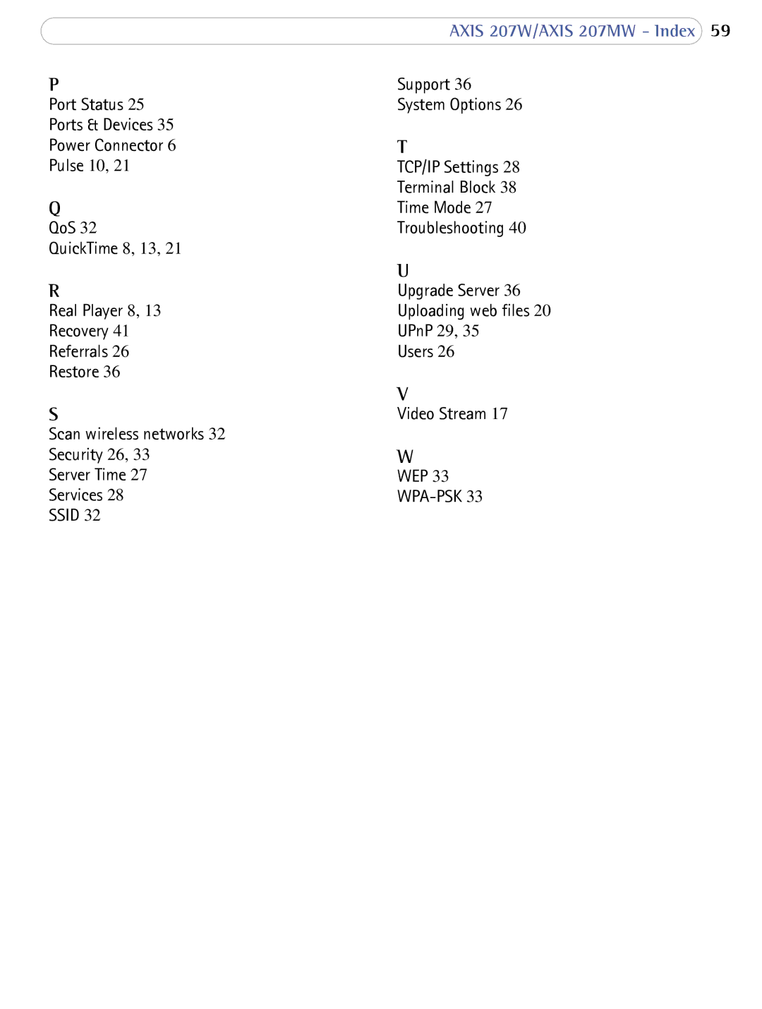 Axis Communications 207W user manual Wpa-Psk 