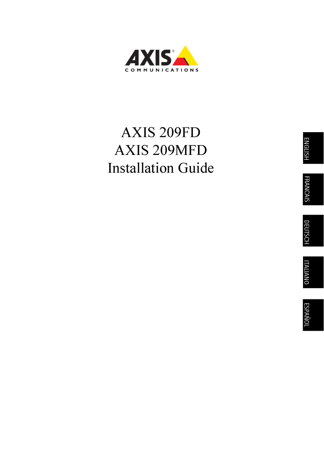 Axis Communications 209FD-R, 209 MFD-R M12, 209 FD-R M12 manual Axis 209FD/FD-R/FD-R M12 Axis 209MFD/MFD-R/MFD-R M12 