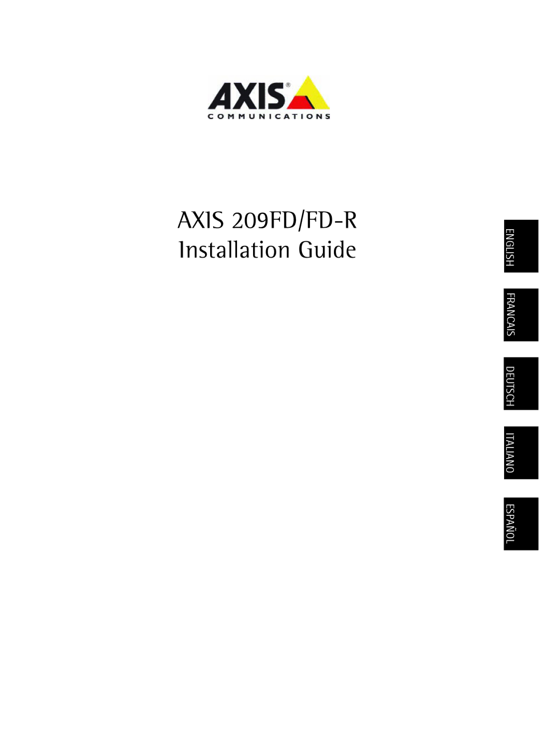 Axis Communications manual Axis 209FD/FD-R Installation Guide 