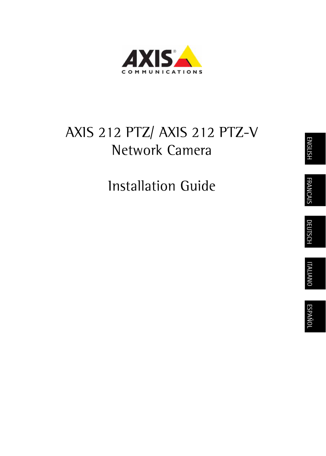 Axis Communications manual Axis 212 PTZ/ Axis 212 PTZ-V 