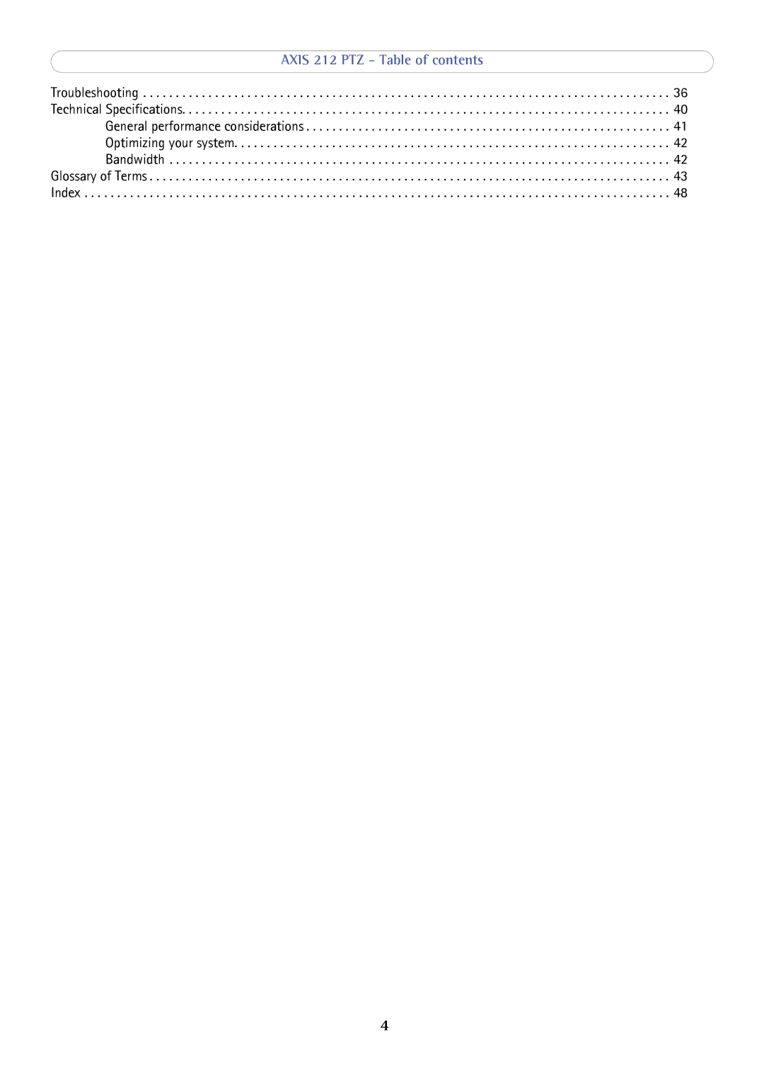 Axis Communications 212 PTZ user manual General performance considerations 