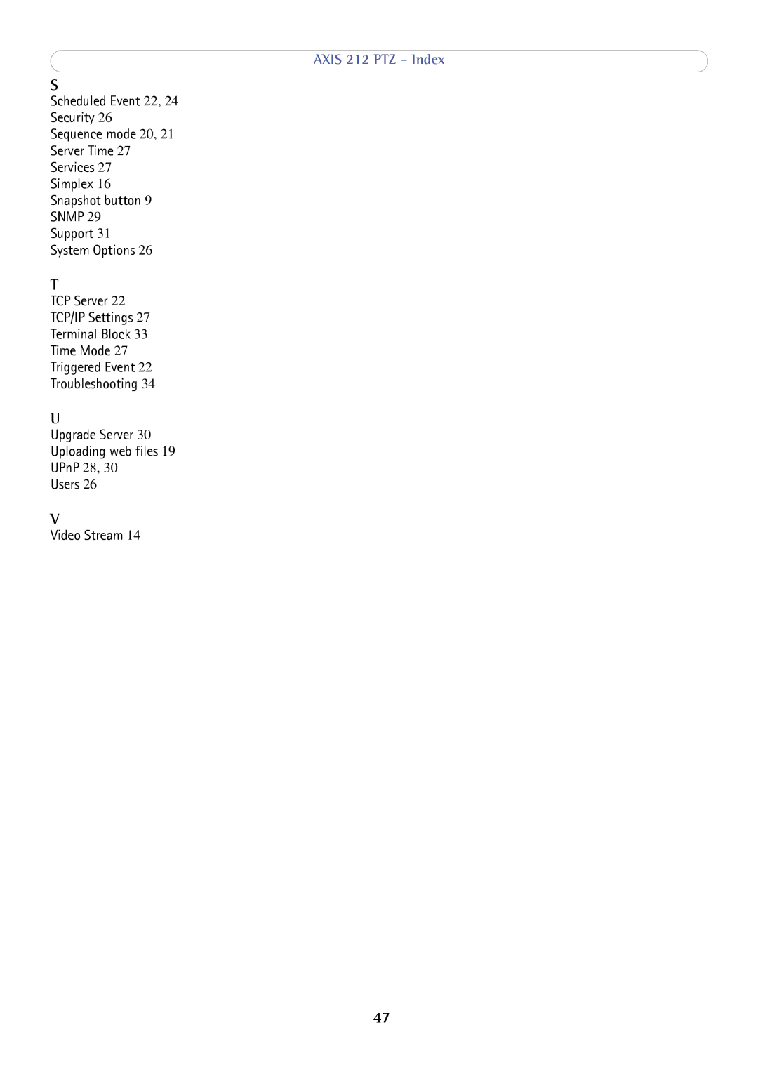 Axis Communications 212 PTZ user manual Snmp 