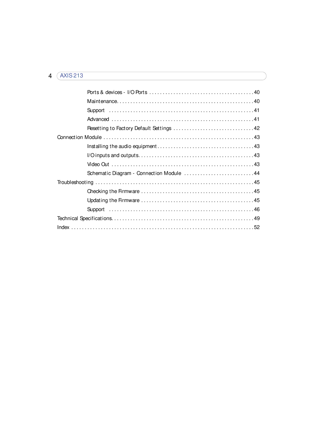 Axis Communications 213 PTZ user manual Checking the Firmware Updating the Firmware Support 