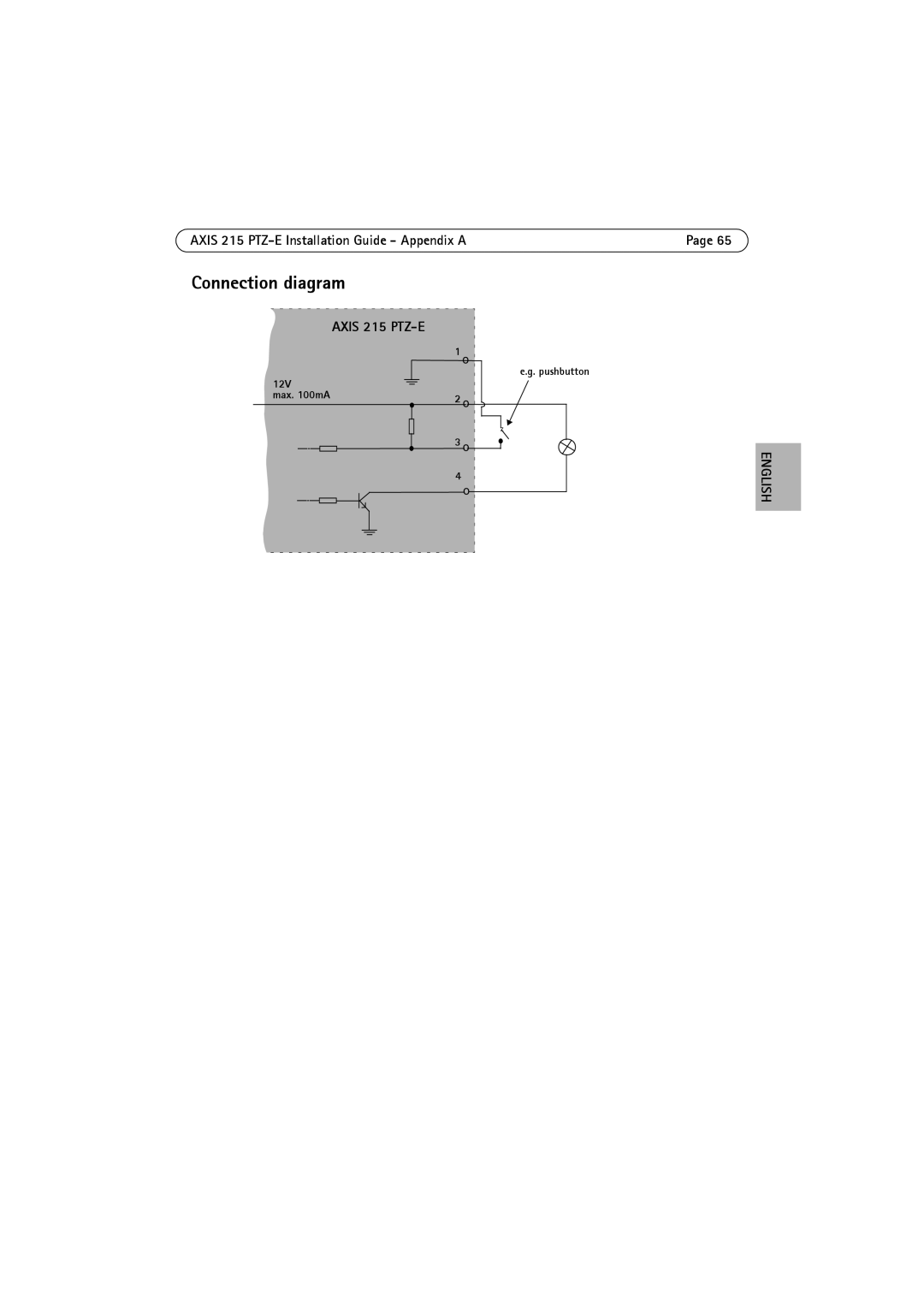 Axis Communications 215 PTZ-E manual Connection diagram 