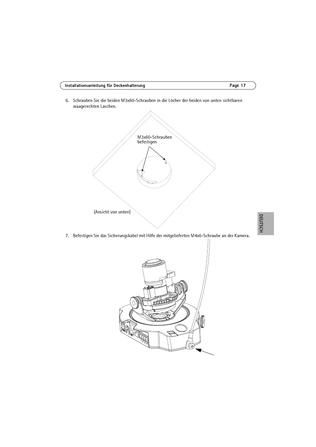 Axis Communications P3301, 216FD manual Ansicht von unten 