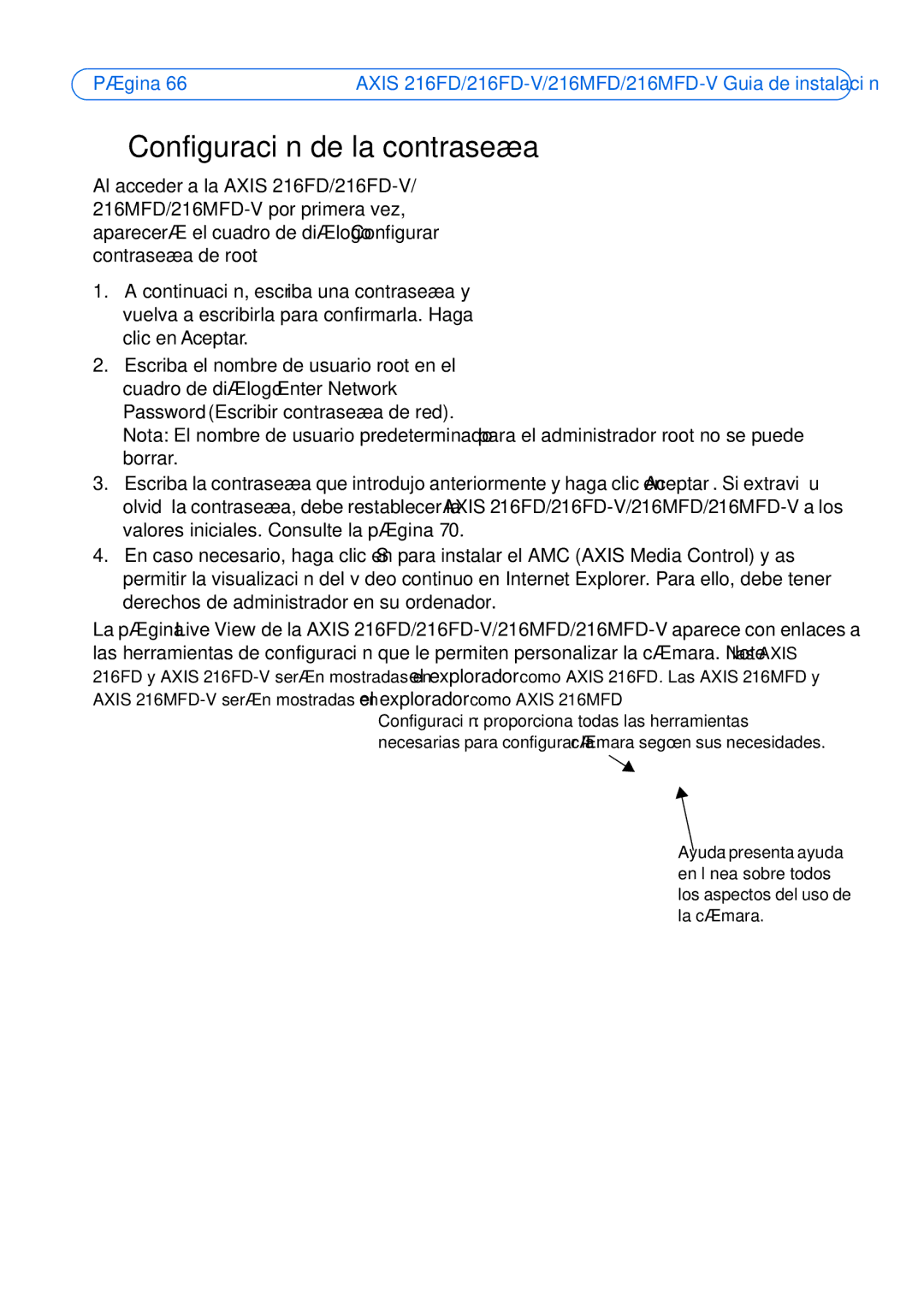 Axis Communications 216FD-V, 216MFD-V manual Configuración de la contraseña 