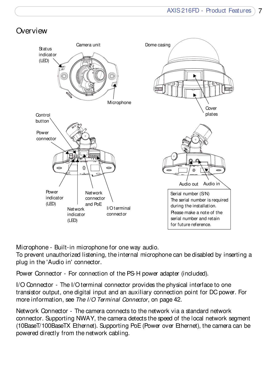 Axis Communications 216FD user manual Overview 