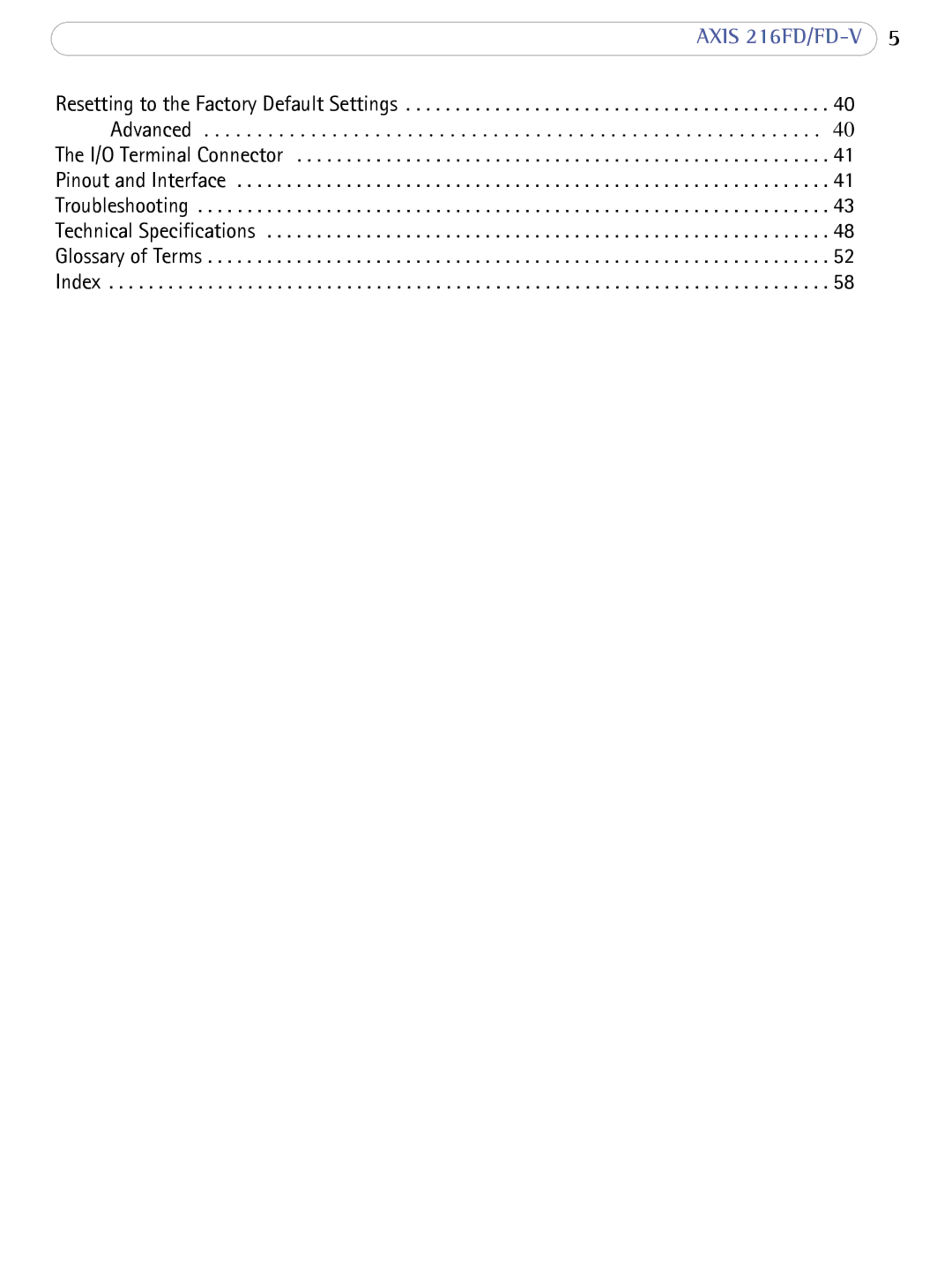 Axis Communications user manual Axis 216FD/FD-V 