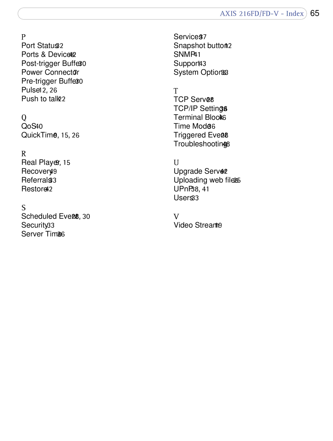 Axis Communications 216FD/FD-V user manual Snmp 