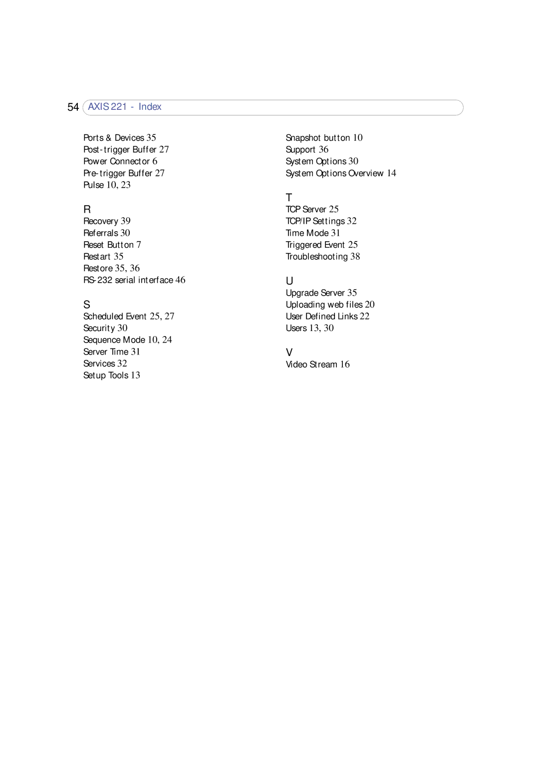 Axis Communications 221 user manual Scheduled Event 25 