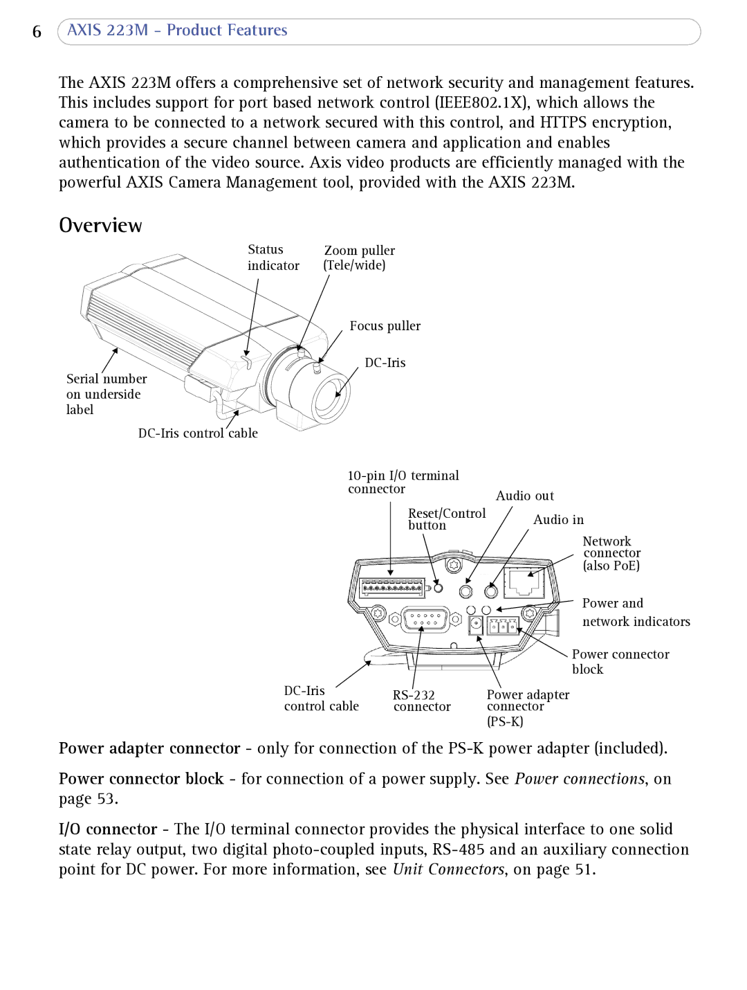 Axis Communications 223M user manual Overview 