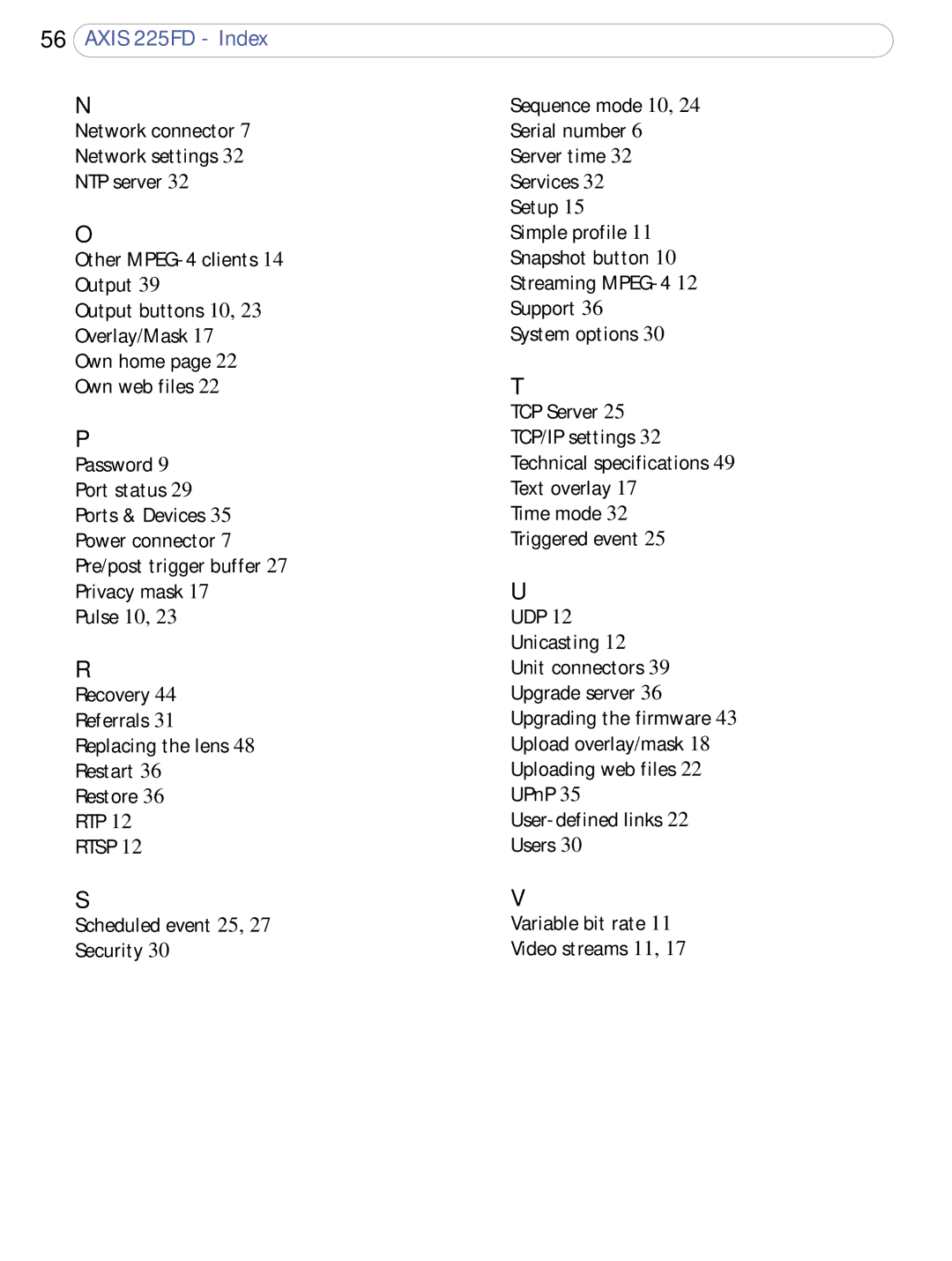 Axis Communications 225FD user manual Rtsp 