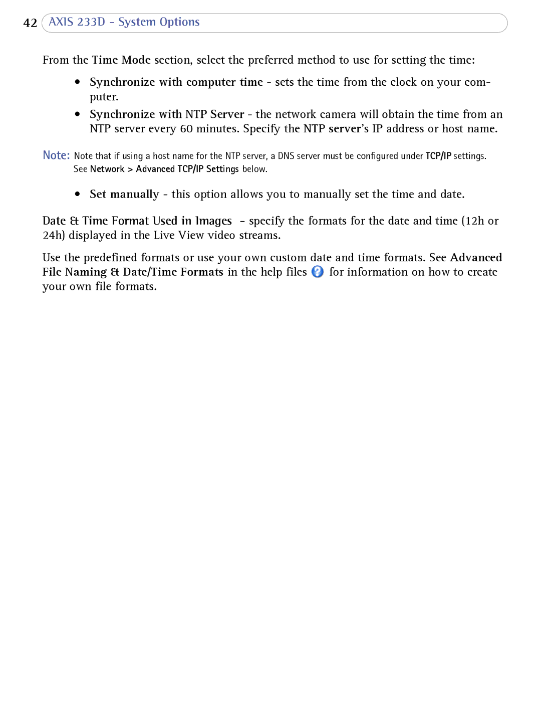 Axis Communications user manual Axis 233D System Options 