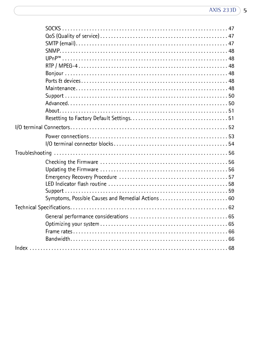 Axis Communications user manual Axis 233D 