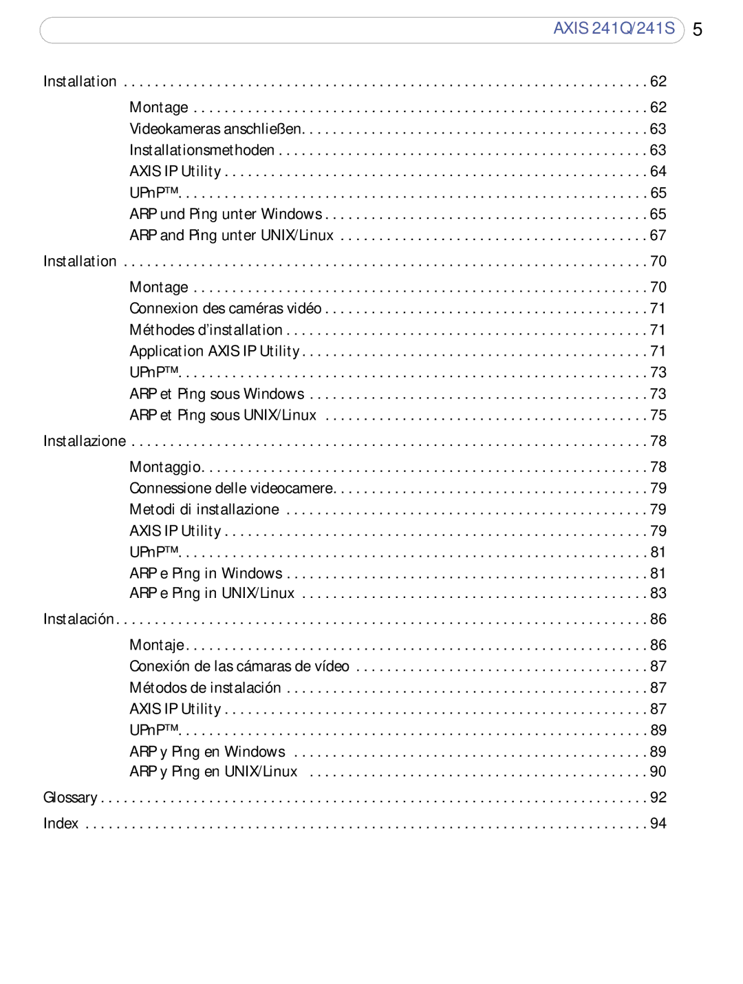 Axis Communications user manual Axis 241Q/241S 