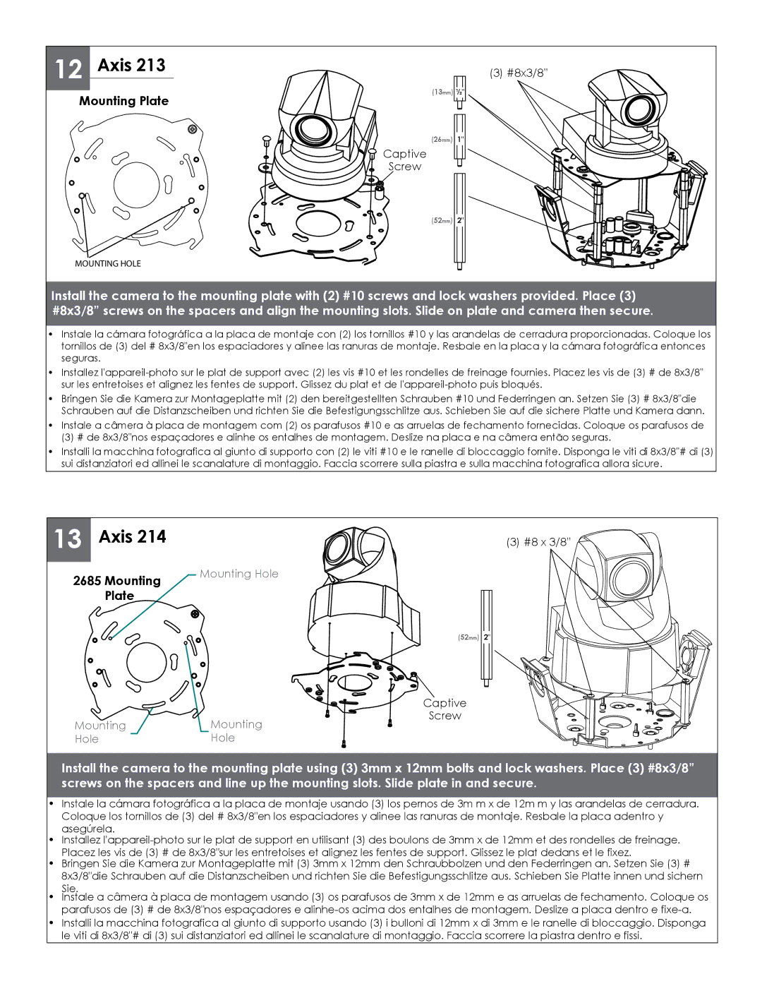 Axis Communications 25734 manual Axis 