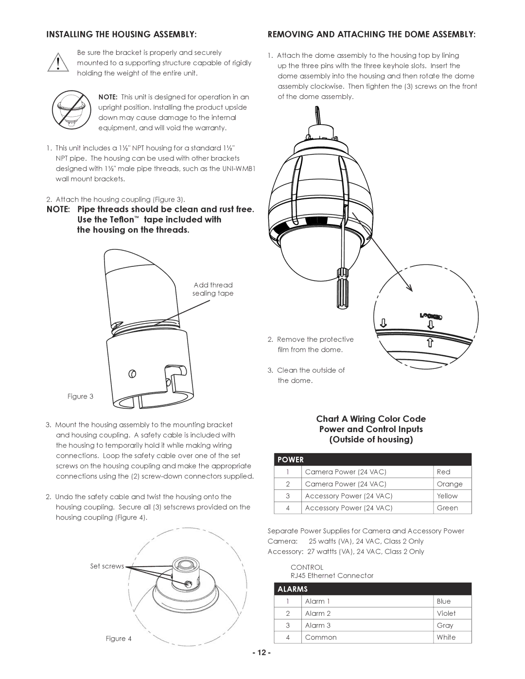 Axis Communications 25734 manual Installing the Housing Assembly 