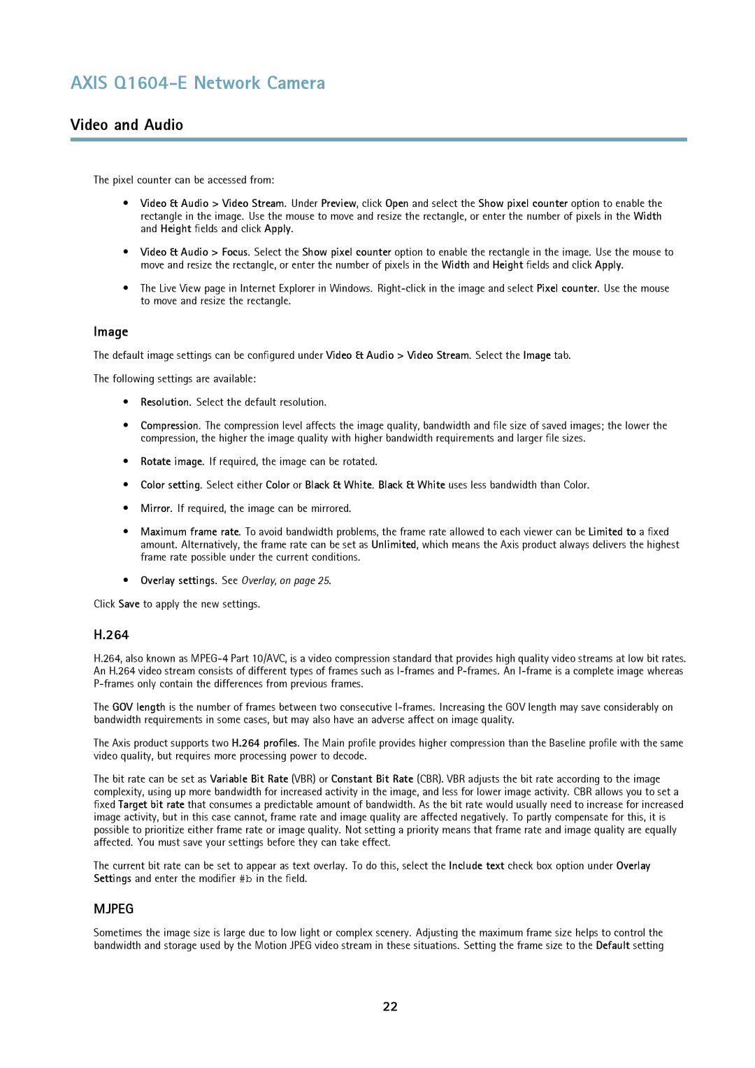 Axis Communications 463001 user manual Image, 264 