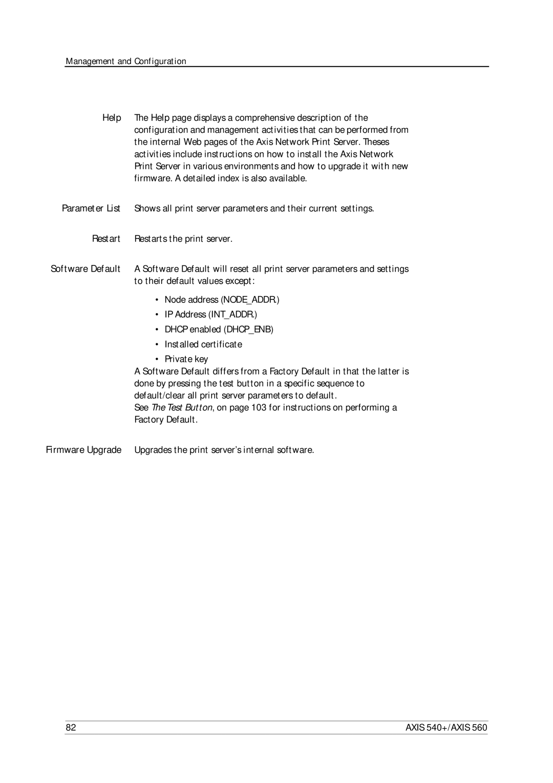 Axis Communications 540+, 560 user manual Management and Configuration 