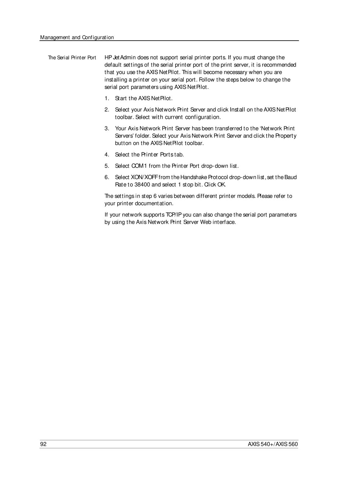 Axis Communications 540+, 560 user manual Management and Configuration 