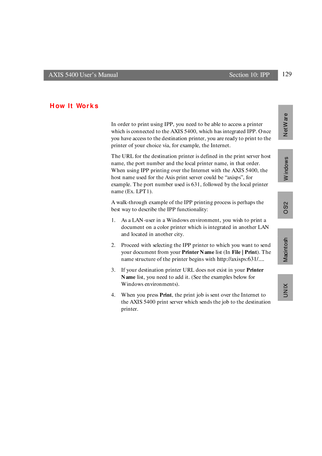 Axis Communications 5400 user manual How It Works 